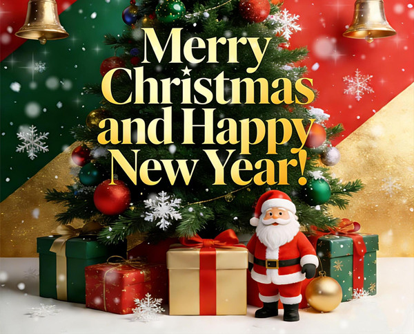 Julehilsner: Glædelig jul og godt nytår!